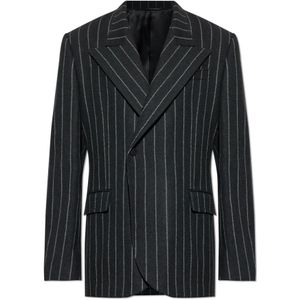 Dolce & Gabbana, Heren, Jassen, Zwart, Maat: M Wol,