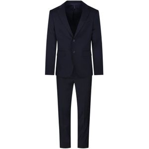 Santaniello, Heren, Pakken, Blauw, Maat: 2XL Wol,