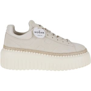 Hogan Witte Sneakers met Touwprofiel , White , Dames , Maat: 37 EU