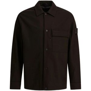 Stone Island, Heren, Jassen, Bruin, Maat: XL
