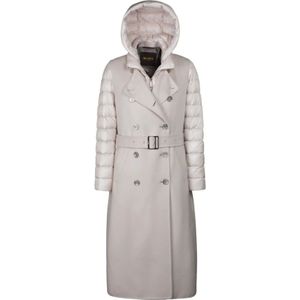 Moorer, Dames, Mantels, Beige, Maat: L Wol,