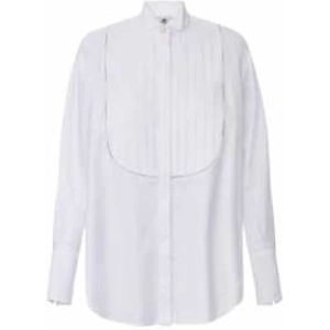 Elisabetta Franchi, Dames, Blouses & Shirts, Wit, Maat: M Katoen,
