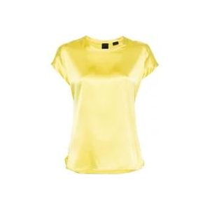 Pinko T-Hemden , Yellow , Dames , Maat: S