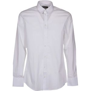 Dolce & Gabbana, Heren, Overhemden, Wit, Maat: 2XL Katoen,