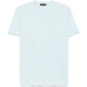 Tom Ford, Heren, Tops, Blauw, Maat: L Katoen,