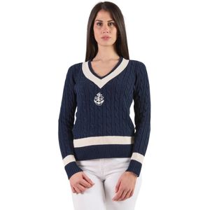 Ralph Lauren, Dames, Truien, Blauw, Maat: L Katoen,