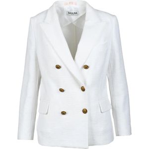 Saulina, Dames, Jassen, Wit, Maat: M Katoen,