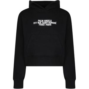 Palm Angels, Dames, Sweatshirts & Hoodies, Zwart, Maat: XS Katoen,