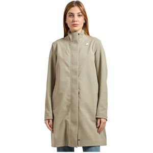 K-Way, Dames, Mantels, Groen, Maat: L Nylon,