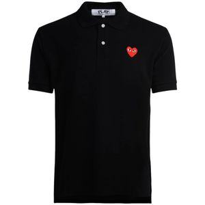Comme des Garçons Play, Heren, Tops, Zwart, Maat: L Katoen,