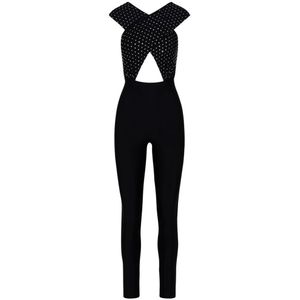 Andamane, Dames, Jumpsuits & Playsuits, Zwart, Maat: S Nylon,