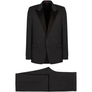 Gucci, Heren, Pakken, Grijs, Maat: M Wol,