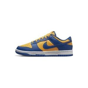 Nike Blauw/Gele Lage Sneakers , Blue , Heren , Maat: 42 EU