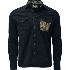 Bob, Heren, Overhemden, Zwart, Maat: XL Katoen,