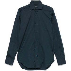 Barba, Heren, Overhemden, Blauw, Maat: 2XL Katoen,