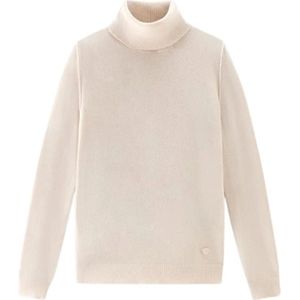 Woolrich, Dames, Truien, Beige, Maat: XL Wol,