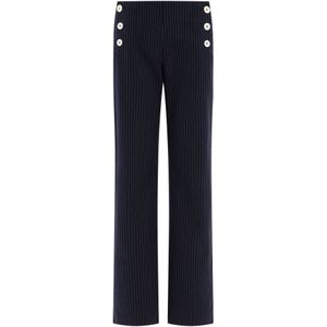 Ines de la Fressange Paris, Dames, Broeken, Blauw, Maat: XS Katoen,