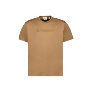 Burberry Logo T-shirt , Brown , Heren , Maat: S