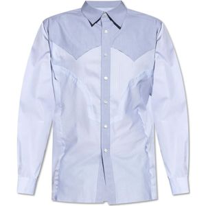 Maison Margiela, Heren, Overhemden, Blauw, Maat: XL Katoen,