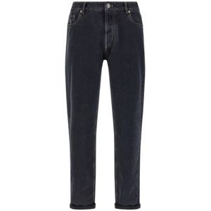 Brunello Cucinelli, Heren, Jeans, Zwart, Maat: 2XL Katoen,