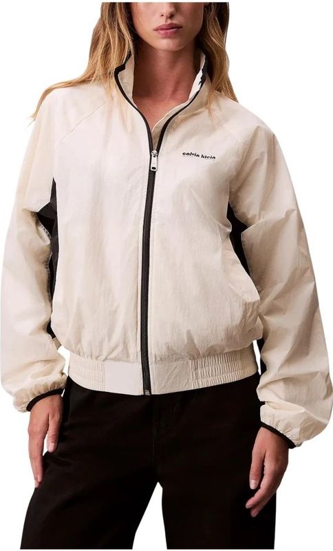 Calvin Klein Jeans, Dames, Jassen, Beige, Maat: XS Poliester,