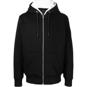 Moose Knuckles, Heren, Sweatshirts & Hoodies, Zwart, Maat: XL Katoen,