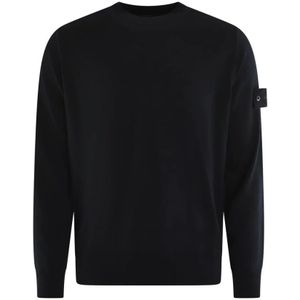 Stone Island, Heren, Truien, Blauw, Maat: XL Wol,