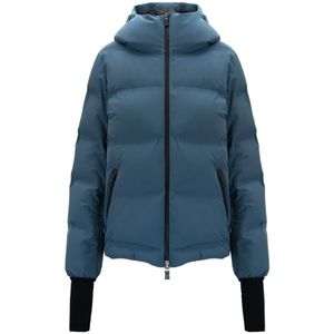 Herno, Dames, Jassen, Blauw, Maat: S Polyamide,