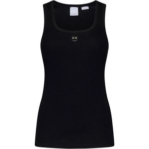 Pinko, Dames, Tops, Zwart, Maat: L Katoen,