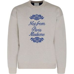 Drole de Monsieur, Heren, Sweatshirts & Hoodies, Beige, Maat: XL Wol,