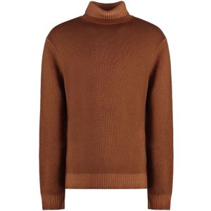 Malo, Heren, Truien, Bruin, Maat: 3XL Wol,