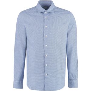 Bastoncino, Heren, Overhemden, Blauw, Maat: S Katoen,