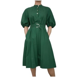 Liu Jo, Dames, Jurken, Groen, Maat: L Katoen,