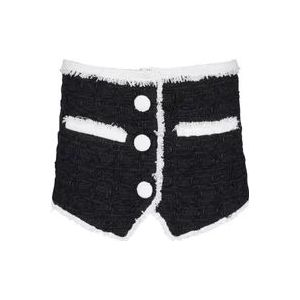 Balmain Tweed mini-rok , Black , Dames , Maat: XS