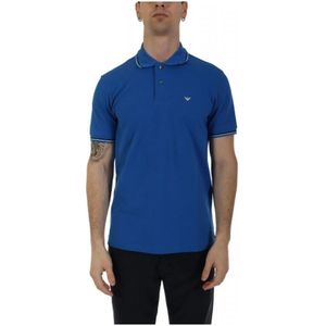 Emporio Armani, Heren, Tops, Blauw, Maat: XL Katoen,