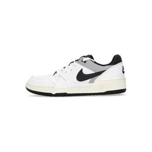 Nike Klassieke Lage Top Sneaker Wit/Zwart , White , Heren , Maat: 47 EU