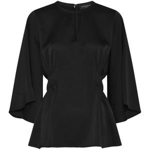 Bruuns Bazaar, Dames, Blouses & Shirts, Zwart, Maat: XS Leer,