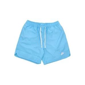 Nike Flow Shorts in Baltisch Blauw/Wit , Blue , Heren , Maat: XS