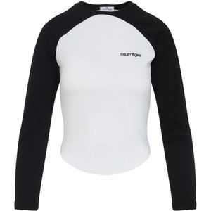 Courrèges, Dames, Tops, Wit, Maat: XS Katoen,