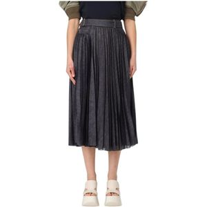 Sacai, Dames, Rokken, Blauw, Maat: M Denim,
