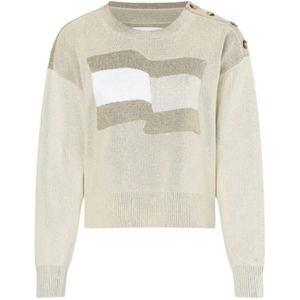 Tommy Hilfiger, Dames, Truien, Beige, Maat: S Katoen,