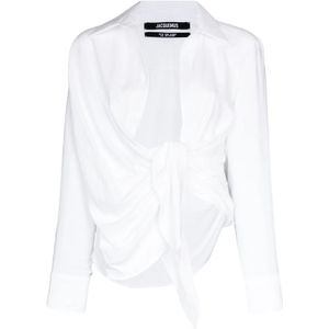 Jacquemus, Dames, Blouses & Shirts, Wit, Maat: 2XS
