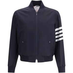 Thom Browne, Heren, Jassen, Blauw, Maat: S Wol,