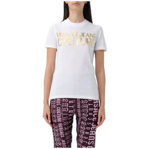 Versace Jeans Couture, Dames, Tops, Wit, Maat: S Katoen,