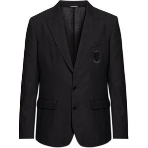 Dolce & Gabbana, Heren, Jassen, Zwart, Maat: S Wol,