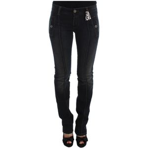 Ermanno Scervino, Dames, Jeans, Zwart, Maat: XS Katoen,