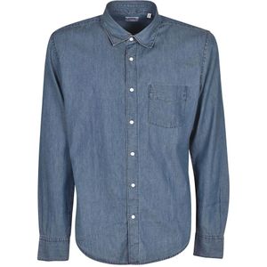 Aspesi, Heren, Overhemden, Blauw, Maat: M Katoen,