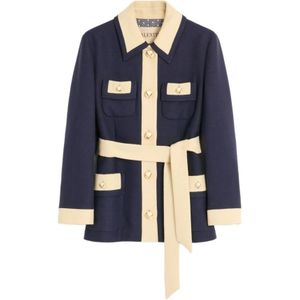 Valentino Garavani, Dames, Jassen, Blauw, Maat: XS