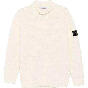 Stone Island, Heren, Truien, Wit, Maat: S