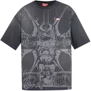 Diesel, Heren, Tops, Grijs, Maat: L Katoen,